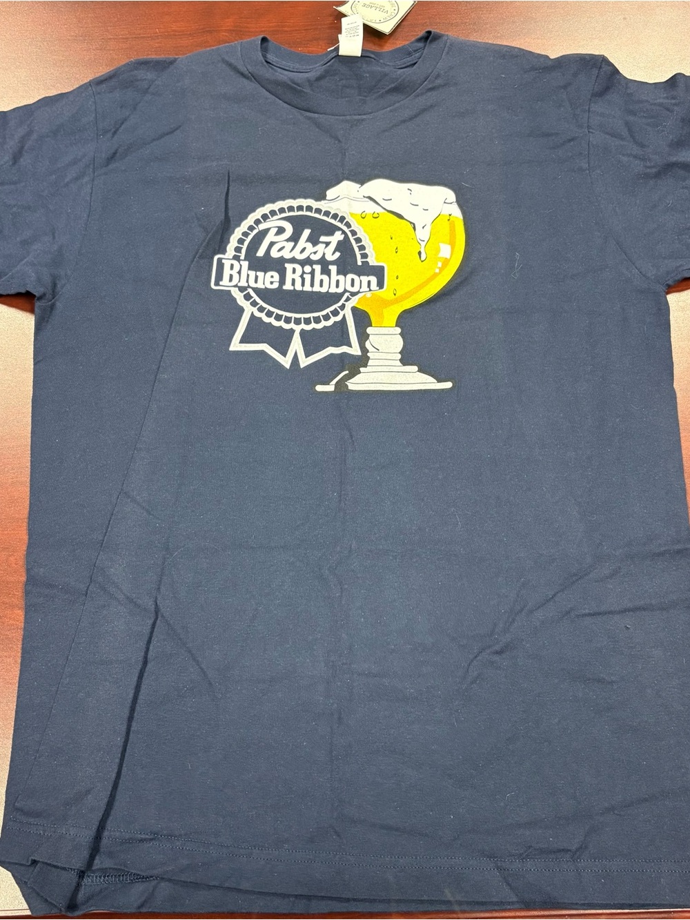 Pabst Blue Ribbon Navy Logo Tee - Unisex